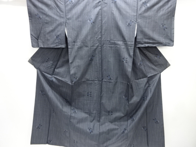 JAPANESE KIMONO / SILK / DORO OSHIMA TSUMUGI / WOVEN KIKU